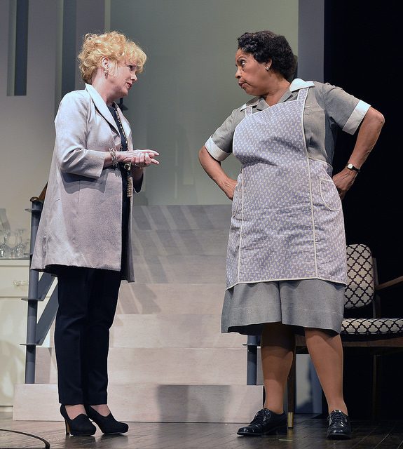 Julia Duffy and Lynda Grávatt in "Guess Who's Coming to Dinner." (Paul Marotta)