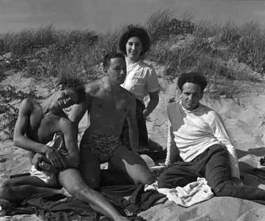 From left to right: Joe Hazan, Tennessee Williams, Ethel Elkovsky and Walter Hollander in Provincetown (Courtesy of Joe Hazan)