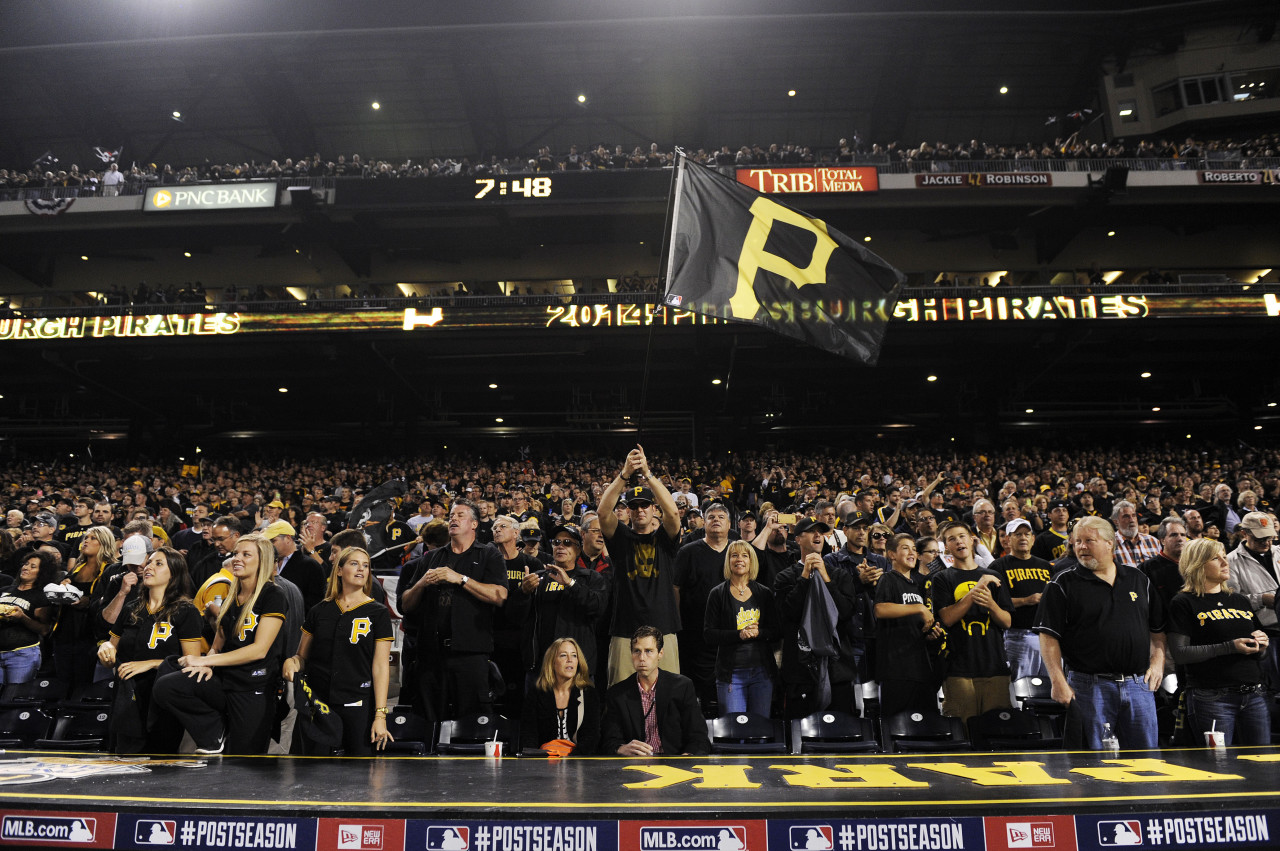 In Pittsburgh, fans giddily anticipated the Pirates' first back-to-back playoff appearance since 1991-92. (Jason Miller/Getty Images)