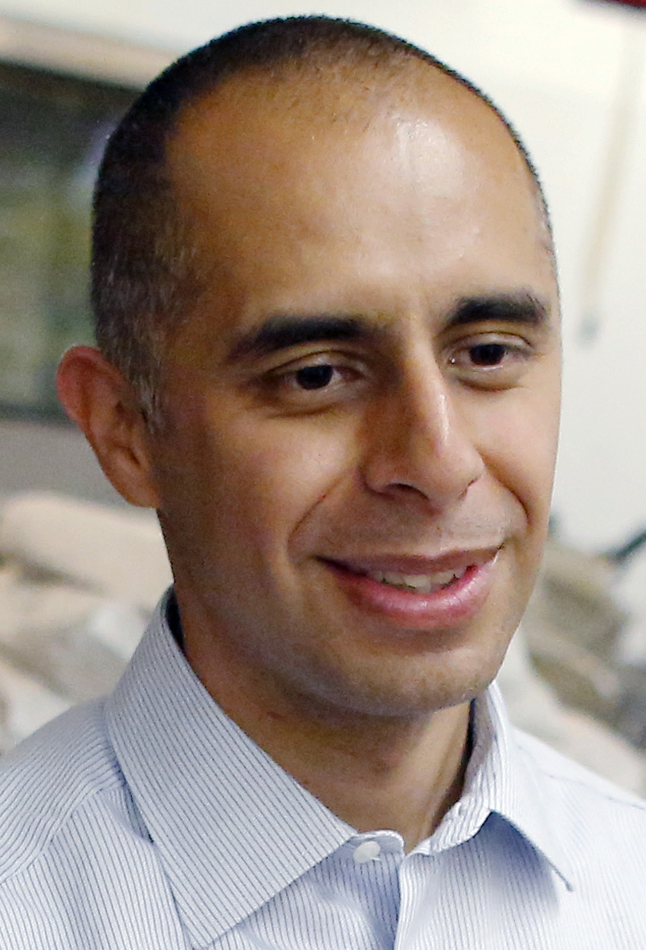 Jorge Elorza, Democratic candidate for mayor of Providence, R.I., campaigns in Providence. (Steven Senne/AP)