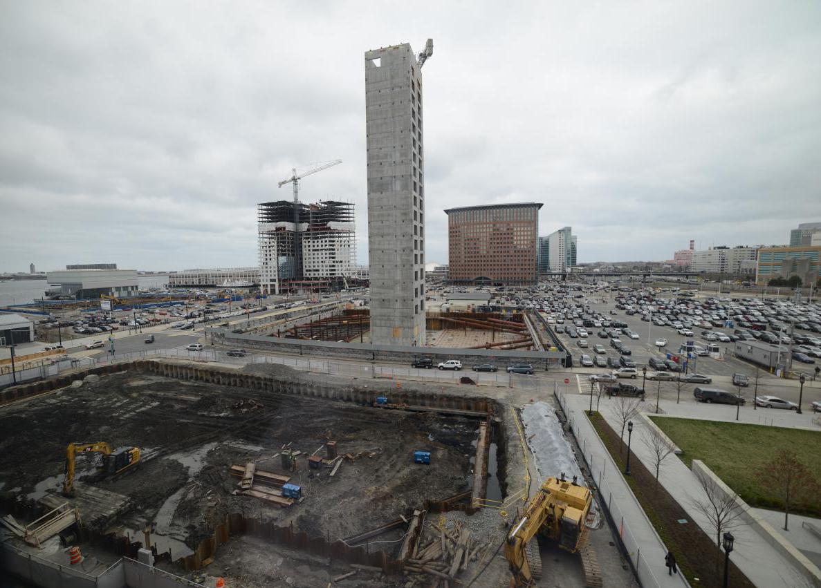Construction in the Seaport District in 2014 (Eric Wehmeyer/Flickr)