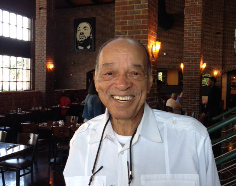 Marshall Slack has been a waiter at Paschal's for over 40 years. He even waited on Martin Luther King Jr. (Jeremy Hobson/Here &amp; Now)