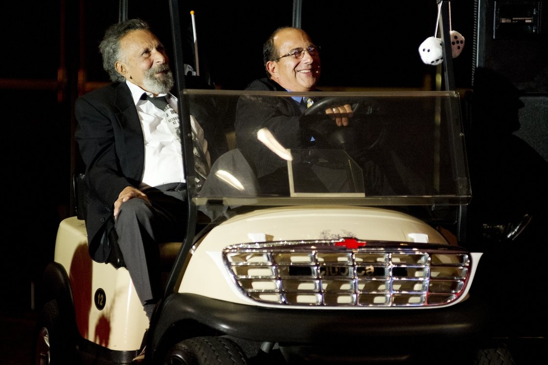 Tom, left, and Ray Magliozzi at the 2012 WBUR Gala, where "Car Talk" was honored (Mary Flatley for Liz Linder Photography)