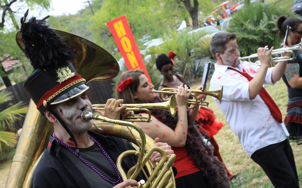 Dead Music Capital Band performs at Honk TX in 2013. (Courtesy Mike Antares)
