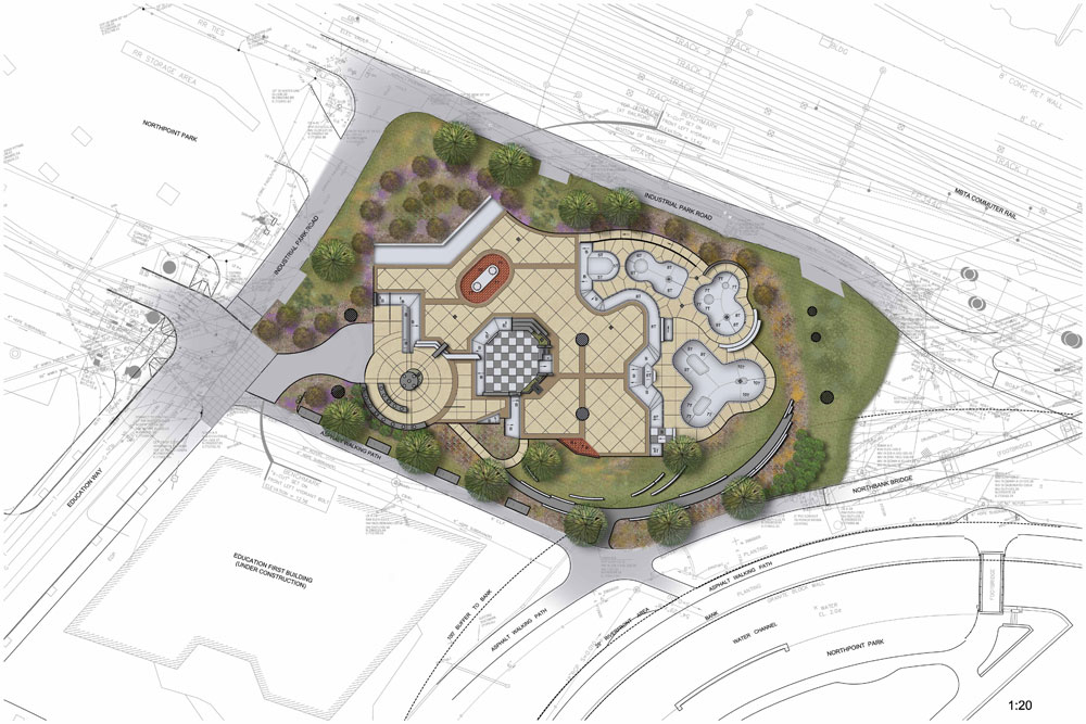 The layout of the Lynch Family Skatepark (Courtesy of the Charles River Conservancy)