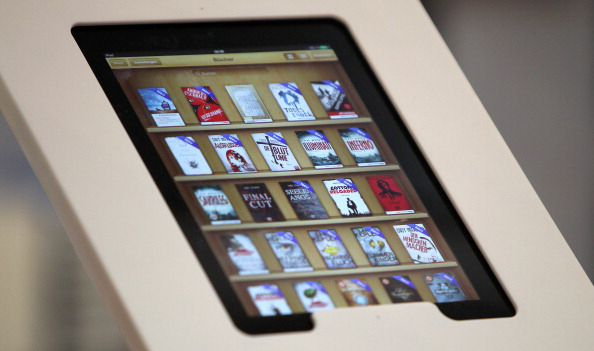 In this photo, E-Books are seen on an ipad at the Frankfurt Book Fair 2013 on October 9, 2013 in Frankfurt am Main, western Germany. Brazil is the guest of honor of the 2013 book fair held from October 9 to 13, 2013. (Daniel Roland/AFP/Getty Images)