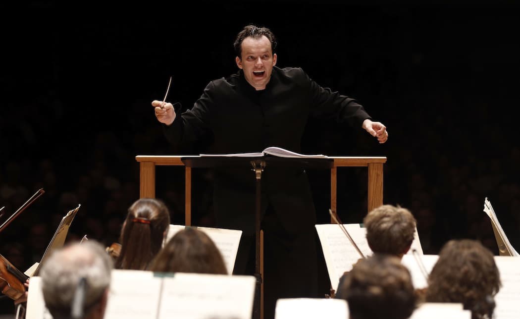 Andris Nelsons led the BSO in Beethoven, Bartok, and Tchaikovsky in his first subscription program of the 2014-15 season, (Winslow Townson)