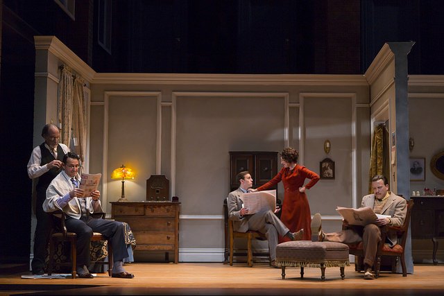 The cast of "Awake and Sing!" at the Huntington Theatre Company. (T. Charles Erickson)