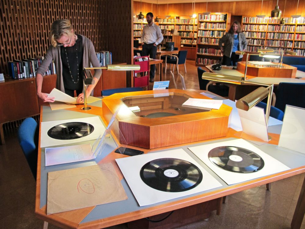 Harvard's Woodberry Poetry Room is home to thousands of archived recordings from some of the most important English language-poets of the age -- T.S. Eliot, Sylvia Plath, Robert Frost. (Julie Martin/NEDCC)