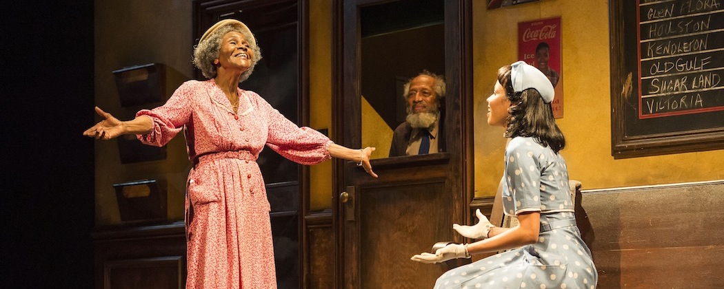 Cicely Tyson, Arthur French and Jurnee Smollett-Bell in the revival of Horton Foote’s “The Trip to Bountiful” at the Cutler Majestic Theatre . (Craig Swartz)