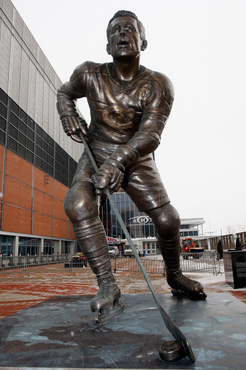 A statue of Beliveau stands outside the Bell Centre in Montreal. (Richard Wolowicz/Getty Images)