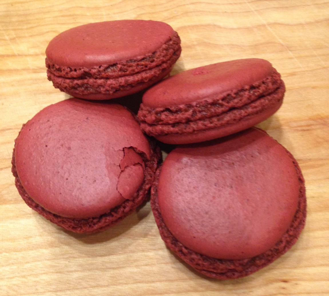 Some macarons from Moochie&#039;s Macarons, based in Derry, New Hampshire. (Emma-Jean Weinstein/WBUR)