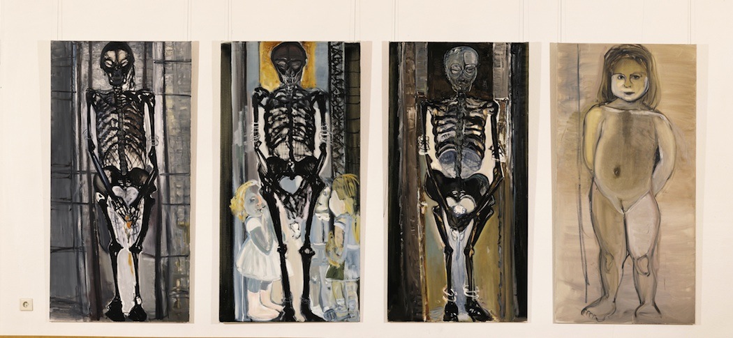 Marlene Dumas. "The Messengers," 1992. Each panel 70 7/8 x 35 1/2 inches. Oil on canvas.
Gift of Barbara Lee, The Barbara Lee Collection of Art by Women.