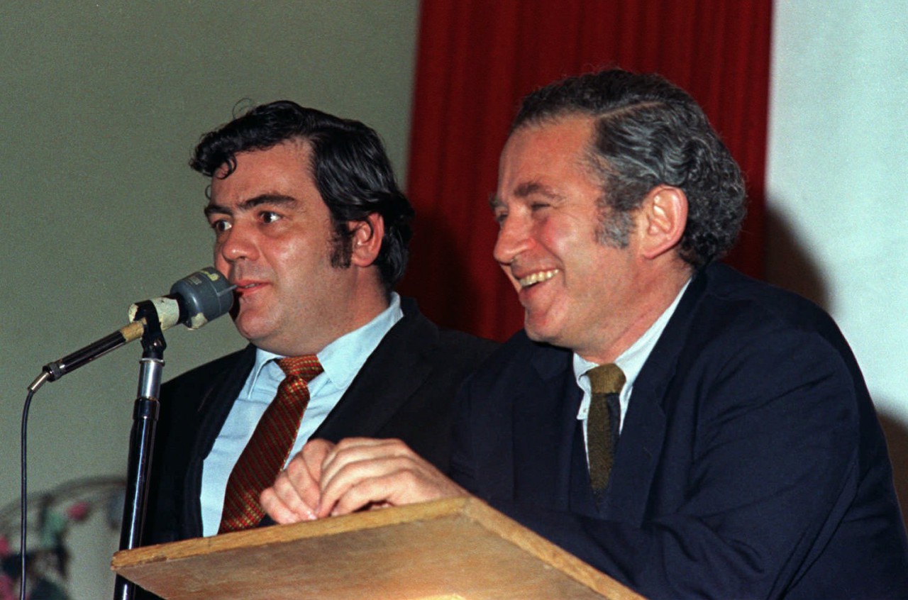 Jimmy Breslin and Norman Mailer in 1969. (Jack Harris/AP)