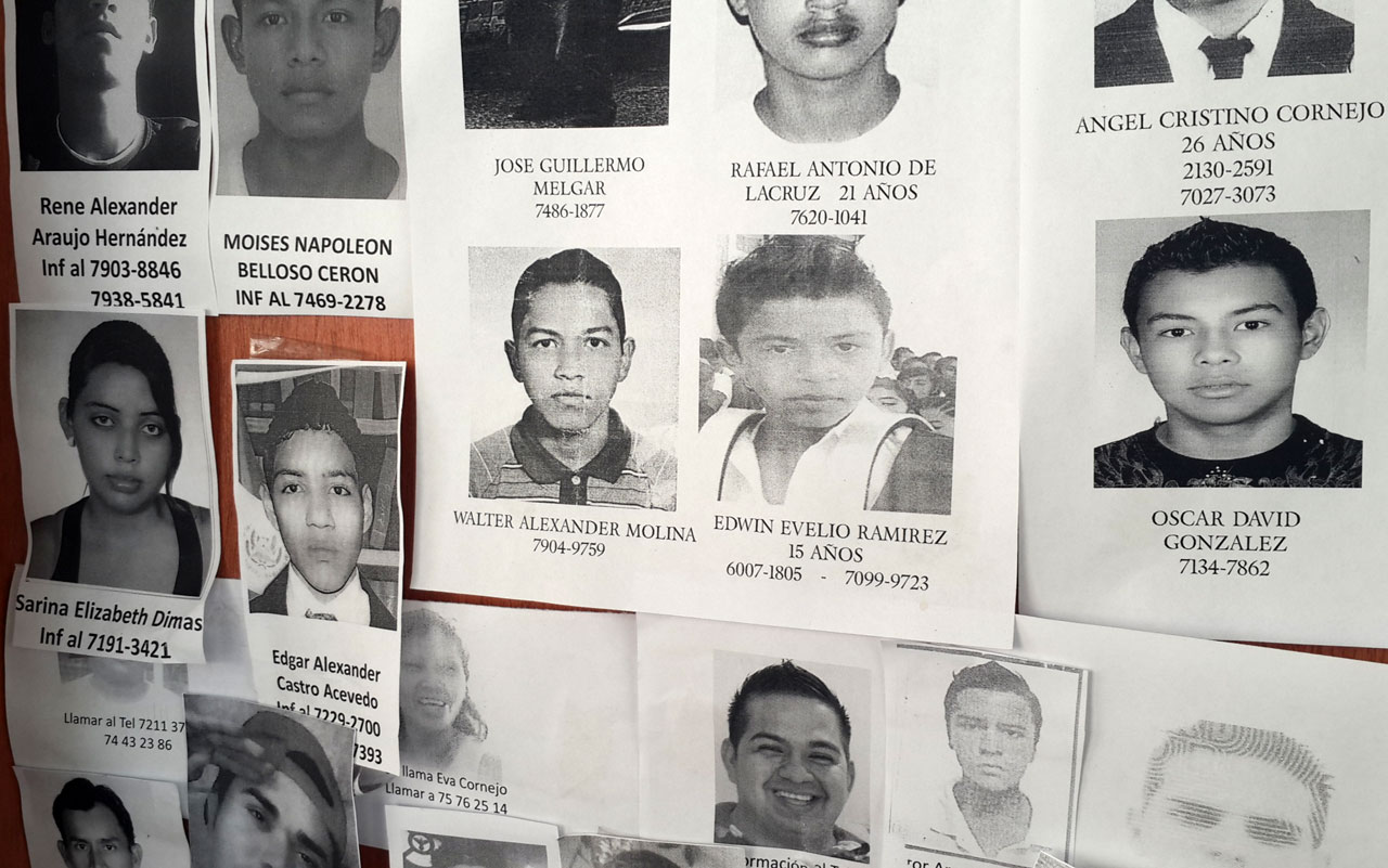 Photos of many of the "desaparecidos" -- the "disappeared ones" (Courtesy of Norman Palomo)