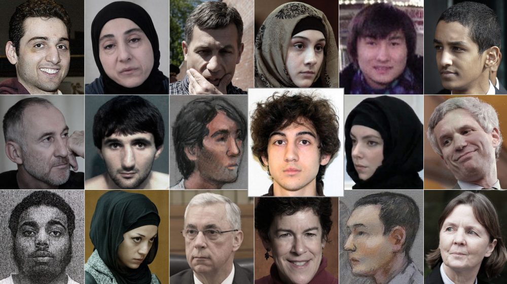 Who's Who in the Dzhokhar Tsarnaev trial. (Photo composite Zeninjor Enwemeka/WBUR) 