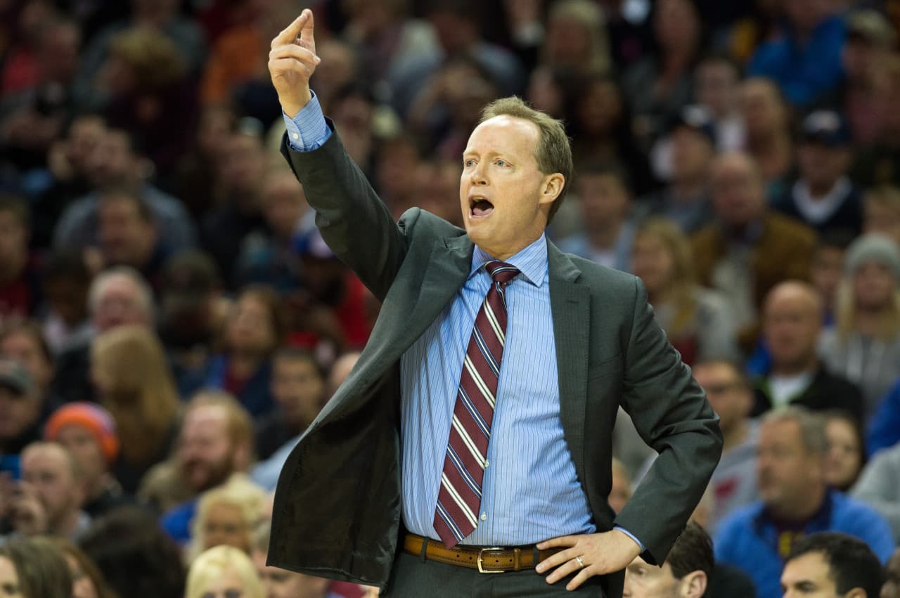Before he took the Hawks head coaching job, Mike Budenholzer was an assistant with the Spurs from 1996 to 2013. (Jason Miller/Getty Images)