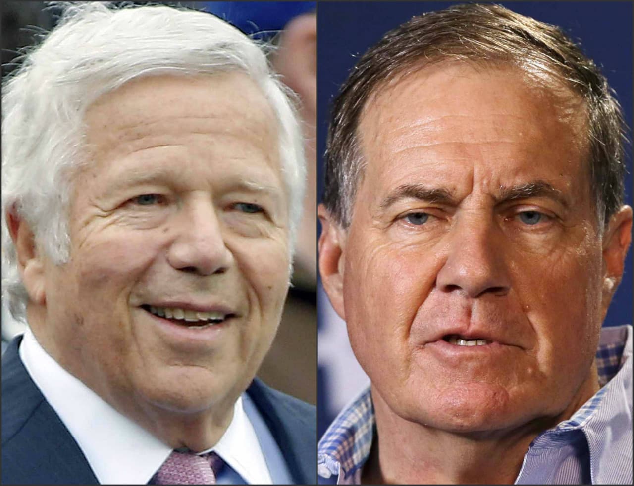 From left to right, Robert Kraft and Bill Belichick (AP)