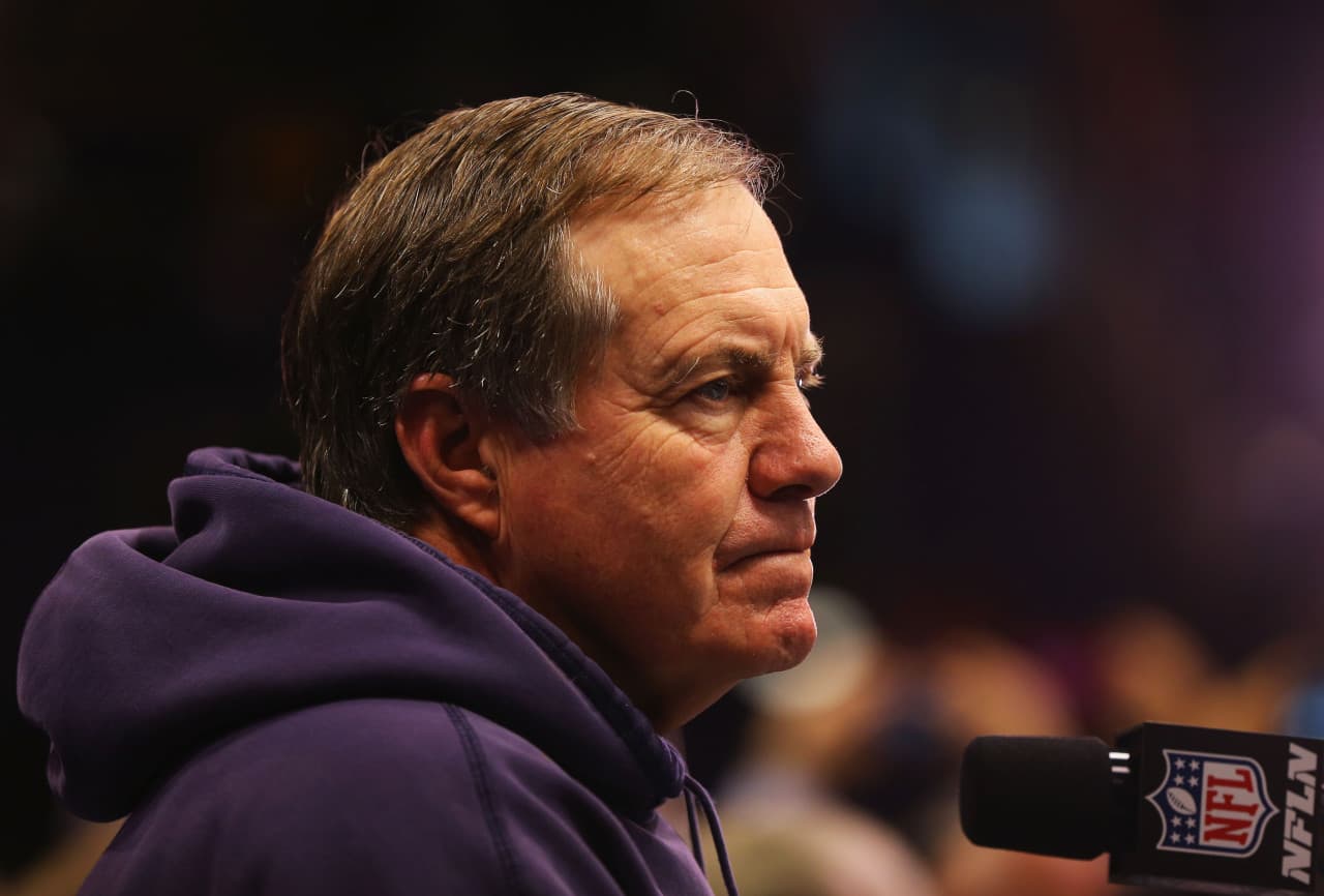 How to be hated: / Win often. Win big. Don’t talk. / Belichick? Well, yeah. (Elsa/Getty Images)