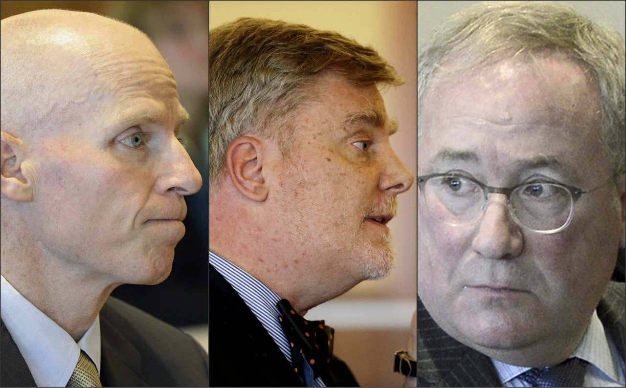 From left, Assistant District Attorneys William McCauley, Roger Michel and Patrick Bomberg (AP)