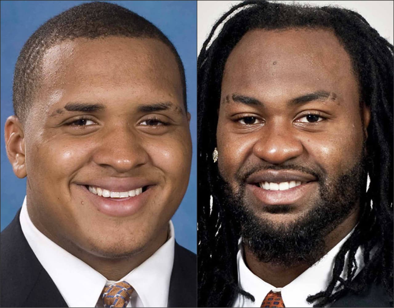 From left, Mike Pouncey and Brandon Spikes (AP)