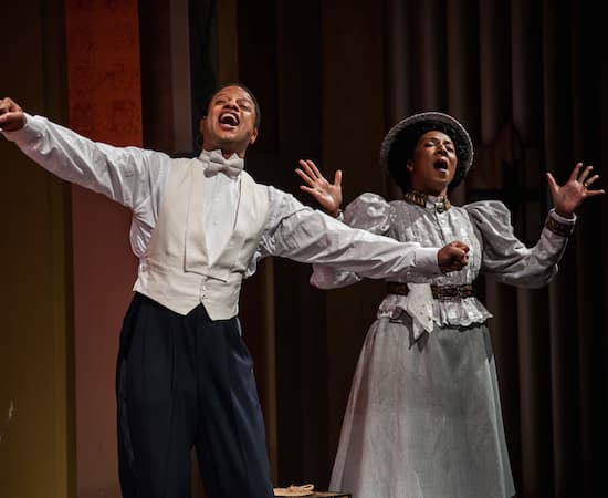 Elijah Rock and Harriet D. Foy in "Breath and Imagination"