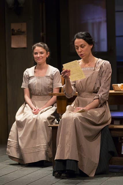 MacKenzie Mahon and Kathleen McElfresh in "The Second Girl" at the Huntington Theatre Company. (T. Charles Erickson)