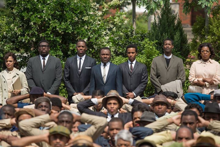 The cast of the new film"Selma," based on the historic 1965 march in support of voting rights in Selma, AL. (Paramount Pictures)