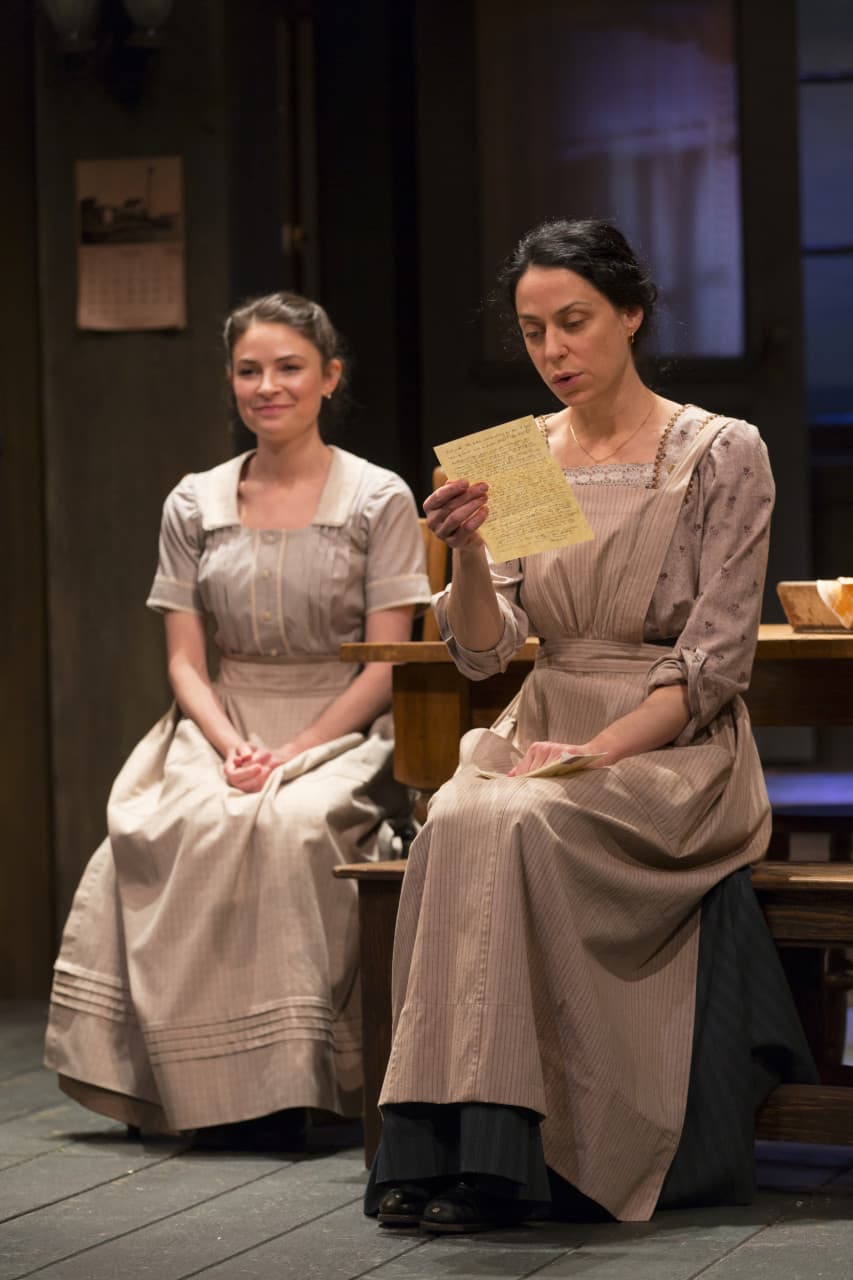 MacKenzie Meehan and Kathleen McElfresh in the Huntington Theatre Company production of the moving Irish drama The Second Girl by Ronan Noone, directed by Campbell Scott, playing January 16 – February 21, 2015 at the South End/Calderwood Pavilion at the BCA. Photo: T. Charles Erickson