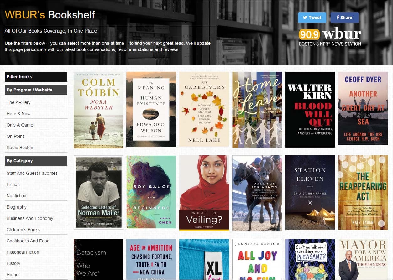 All of our books coverage, in one place. Click to launch.