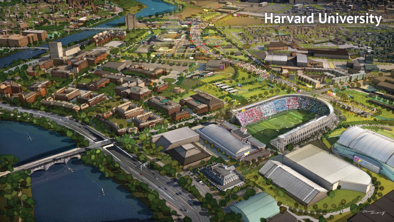 Under Boston 2024's Olympic plan, Harvard would host several events at the stadium and nearby athletic fields.