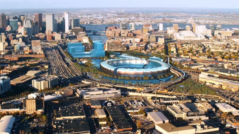 Another view of the proposed Olympic stadium. Boston 2024 president Dan O&#8217;Connell said Widett Circle is their first choice for the stadium, but if that location didn&#8217;t work out they may consider Suffolk Downs.
