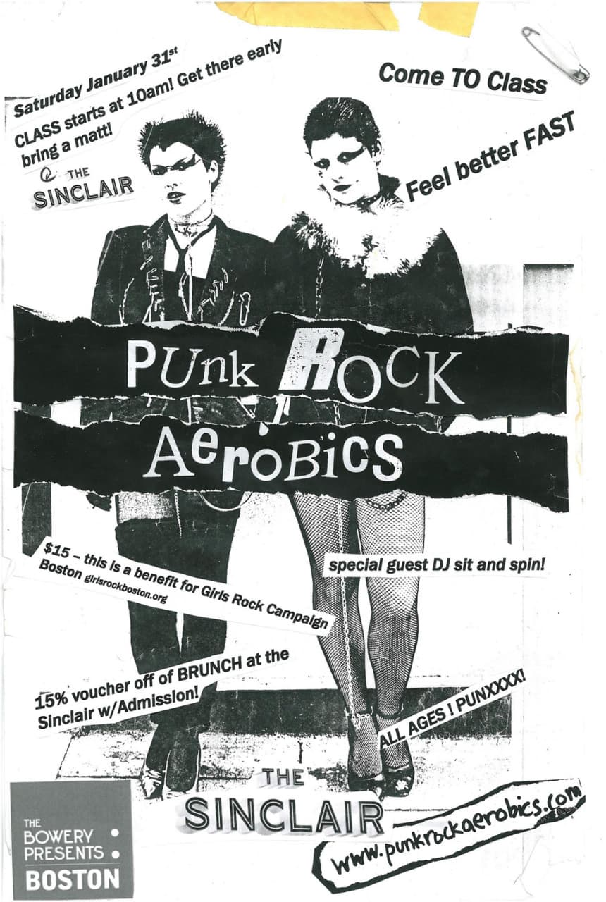 "Punk Rock Aerobics is back" flier. (Courtesy)