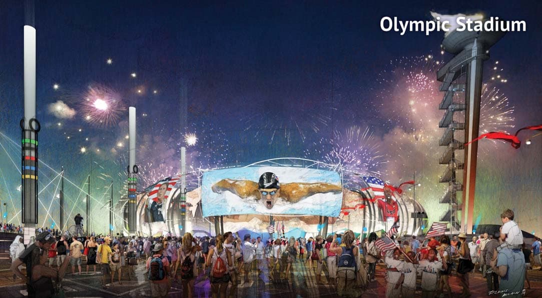 Another view of the proposed Olympic Stadium. (Boston 2024)