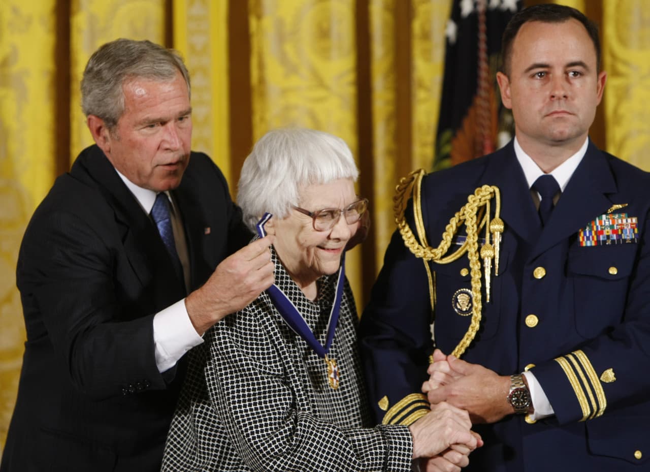 Harper Lee, author of "To Kill A Mockingbird," received the Presidential Medal of Freedom in 2007. (Gerald Herbert/AP)