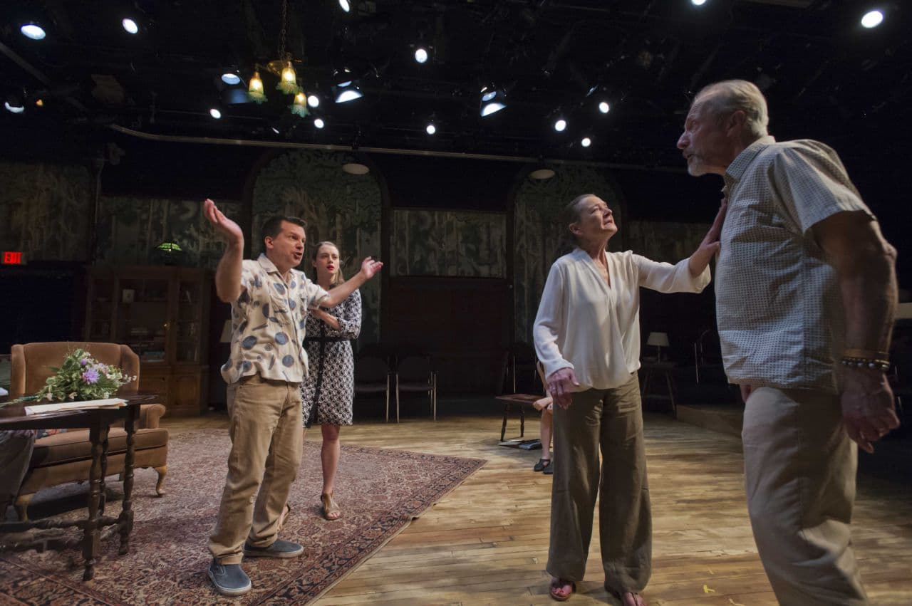 John Kooi, Madeleine Lambert, Nancy Carroll and Will Lyman in "Uncle Jack." (Kalman Zabarsky/Boston Playwrights' Theatre)