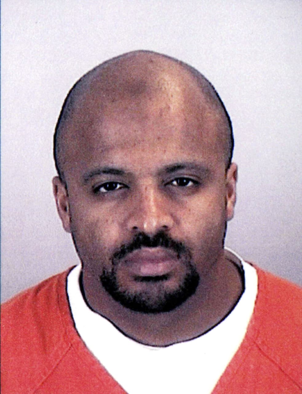 Zacarias Moussaoui, a French citizen of Moroccan descent, sits for an undated police mug shot at the Sherburne County Sheriffs Office. (Courtesy of the Sherburne County Sheriffs Office)