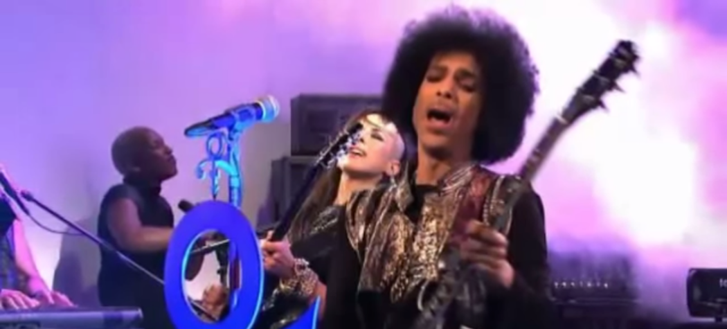 Prince during "Saturday Night Live" performance (Courtesy)