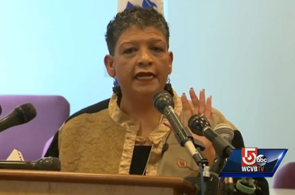 MBTA GM Beverly Scott gave an impassioned news conference this week. She submitted her resignation on Wednesday. (Courtesy of WCVB-TV)
