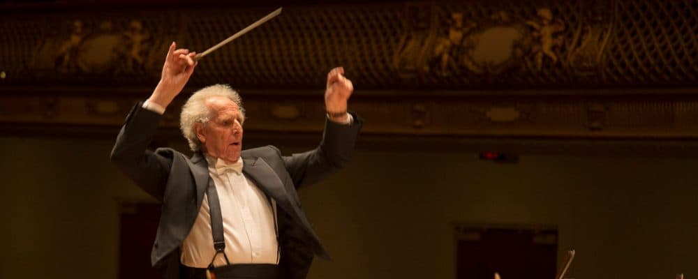 Benjamin Zander conducts the Boston Philharmonic Youth Orchestra at Symphony Hall. (Courtesy)