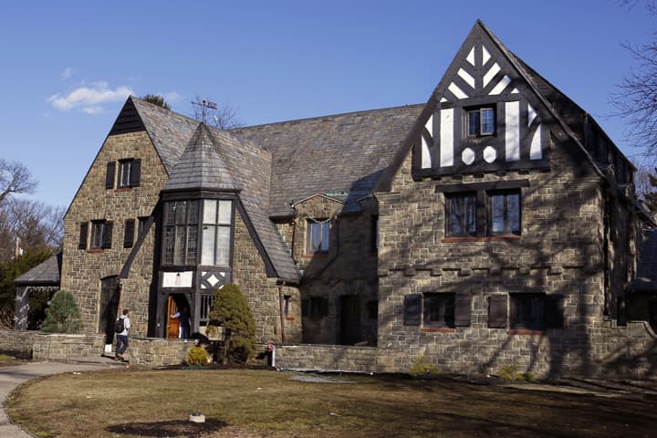 The Penn State University Kappa Delta Rho fraternity house in State College, Pa., is seen Tuesday, Mar. 17, 2015. Penn State has suspended the Kappa Delta Rho fraternity whose members are being investigated by State College police for allegedly using two secret Facebook pages to post photos of nude females, some of whom appeared to be sleeping or passed out, as well as posts relating to hazing or drug deals. (AP)