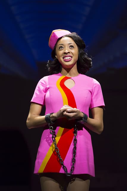 Shayna Small in "Git on Board," the opening skit of "The Colored Museum." (T. Charles Erickson)