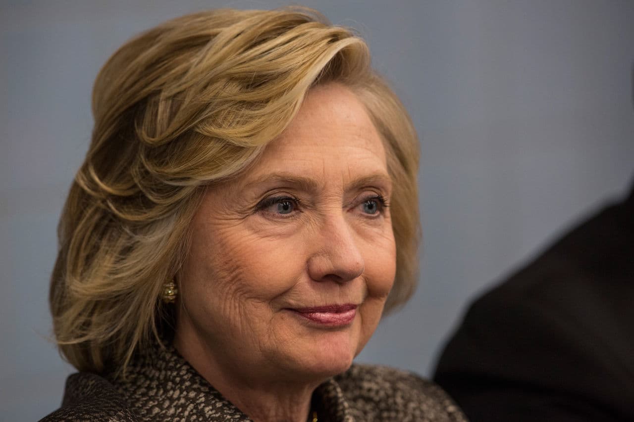 Former Secretary of State Hillary Clinton attends a round table conversation and press conference announcing a childhood development initiative with first lady of New York City Chirlane McCray on April 1, 2015 in New York City. The initiative is between New York City Children's Cabinet and Too Small to Fail. (Andrew Burton/Getty Images)