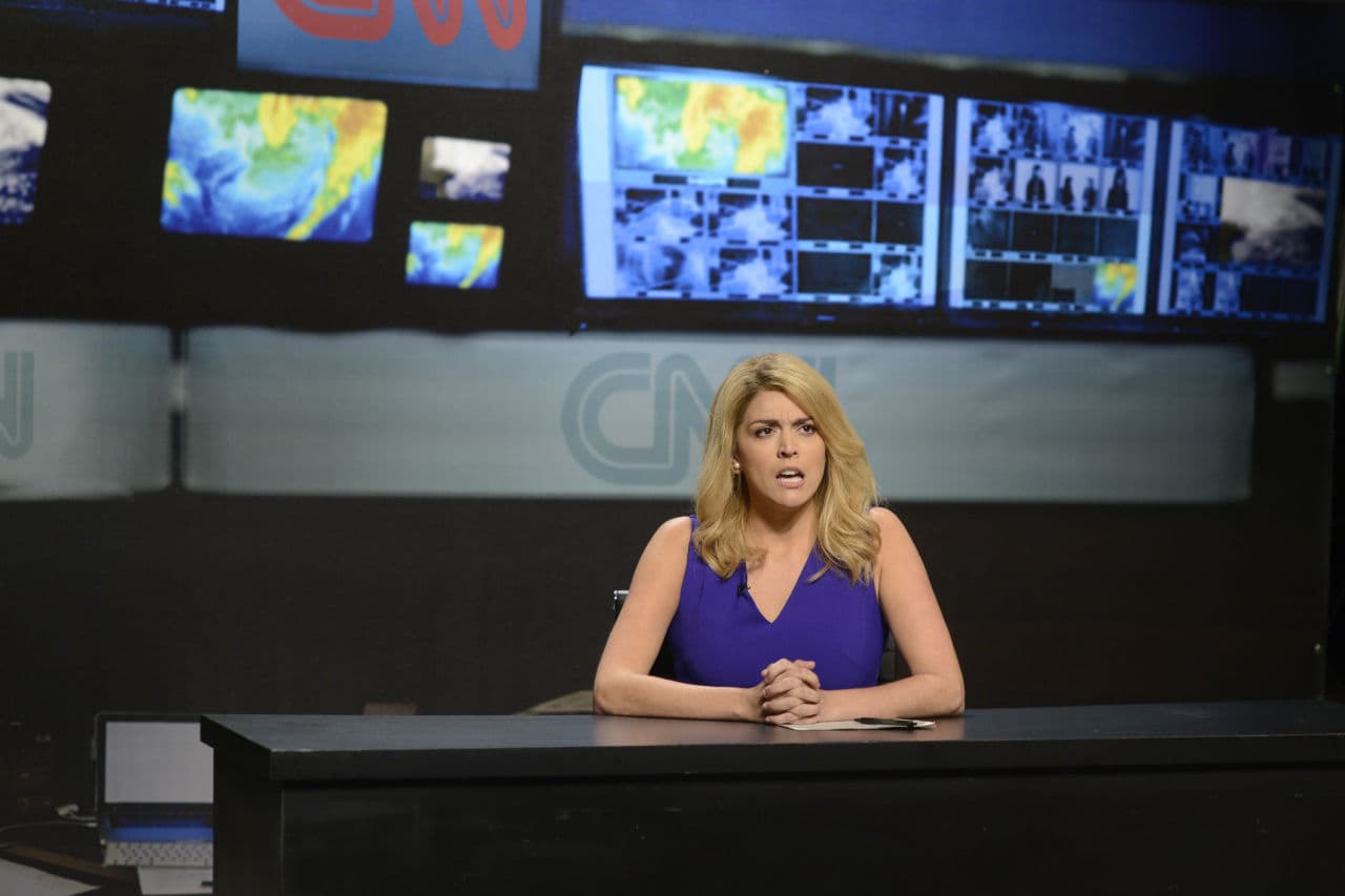 Cecily Strong as Brooke Baldwin during the "CNN Newsroom" skit on April 4, 2015. (Dana Edelson/NBC)