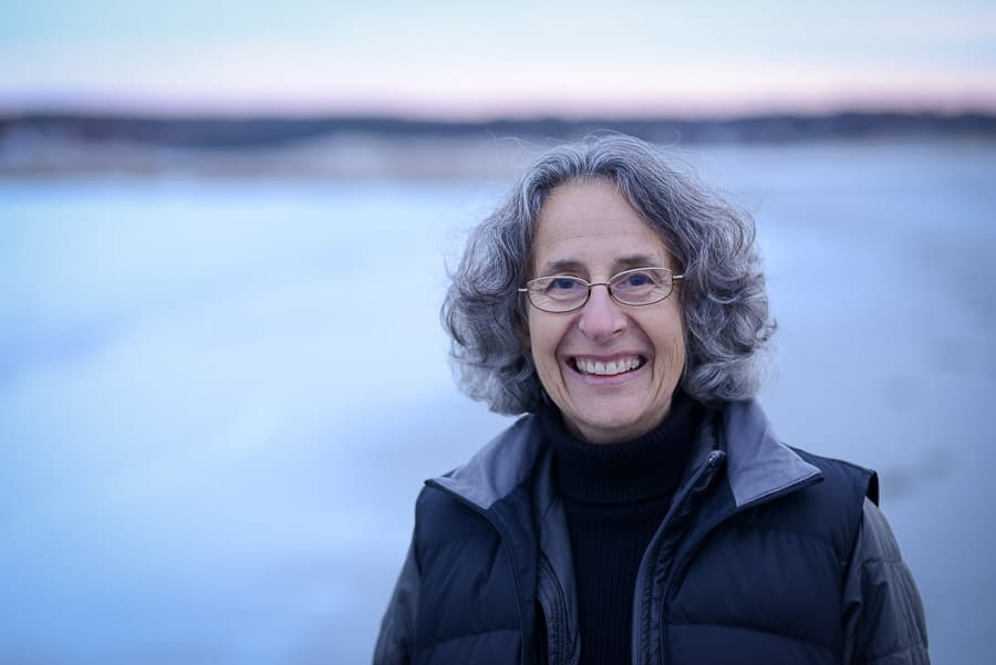 Deborah Cramer, author, at Wingersheek Beach in Gloucester, MA, November 13, 2014.