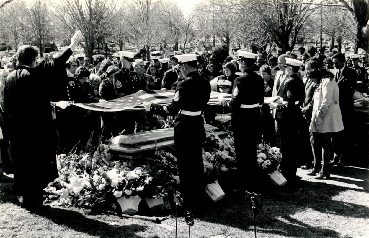 Charlie McMahon's funeral in Woburn. (Courtesy)