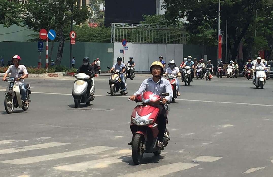 In Ho Chi Minh City, the two-wheeler is king. (Bob Oakes/WBUR)