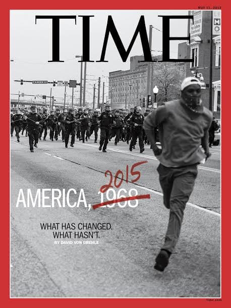 Devin Allen's photo is the cover of Time magazine.