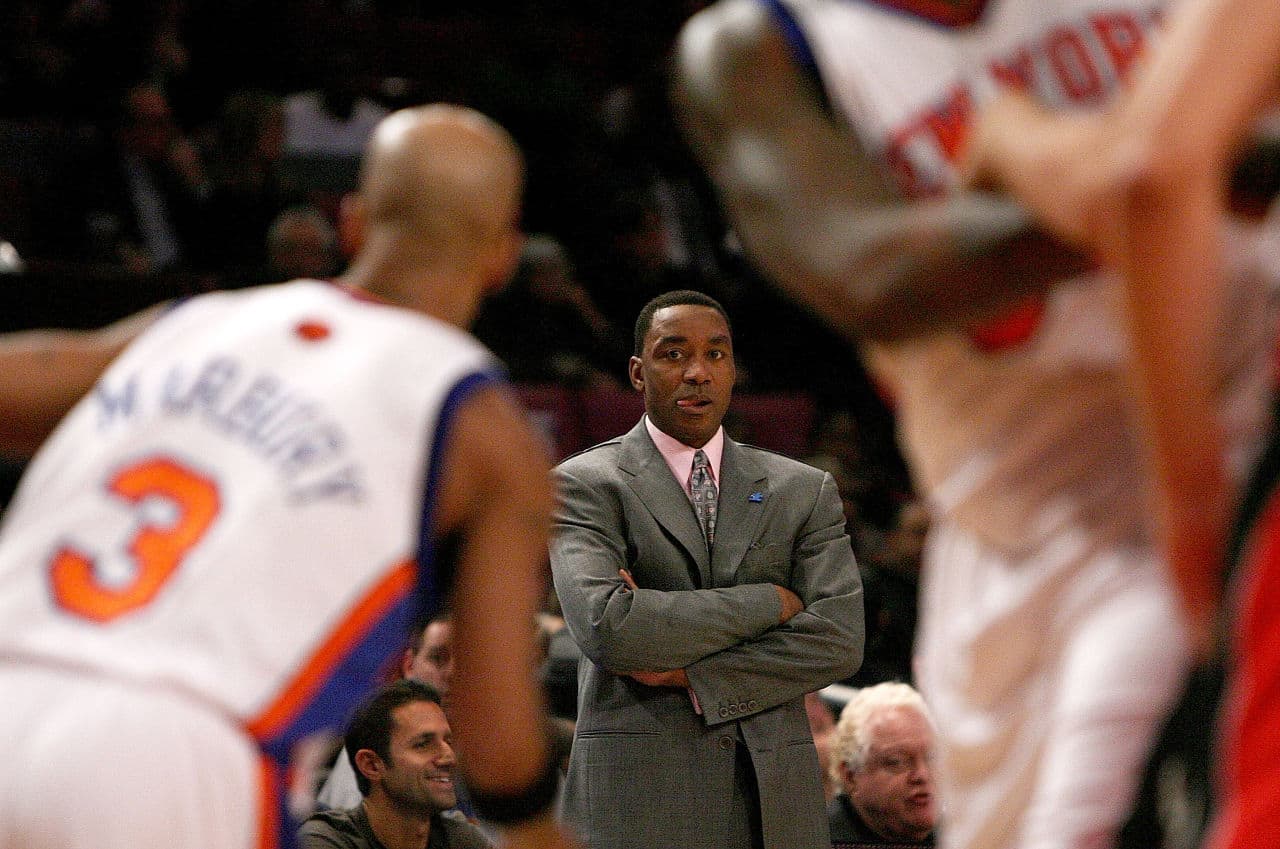 Isiah Thomas coached for 12 years in the NBA with the Indiana Pacers and New York Knicks after a successful basketball playing career. (Nick Lahm/AFP/Getty Images)