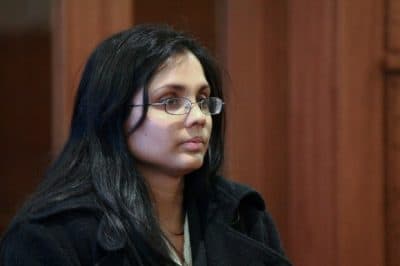 Ex-state chemist Annie Dookhan at her arraignment in 2013. (Joe Spurr/WBUR)